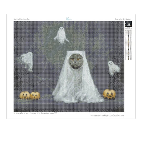 Sparkly Selections 50" x 60" The 10th Life Diamond Painting Kit, Round Diamonds